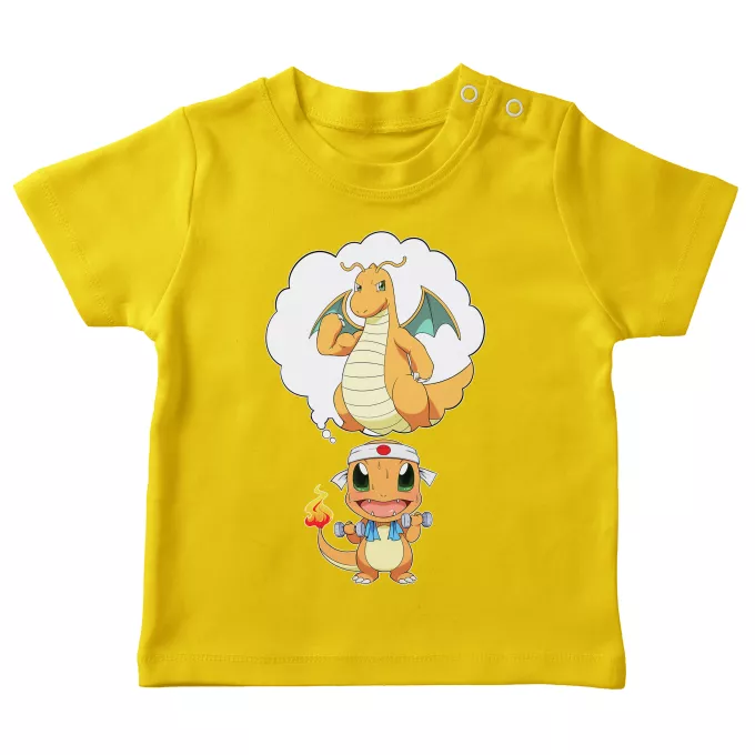 T-shirts bébé Parodie Pokémon Quand tu rêve de devenir un Colosse...