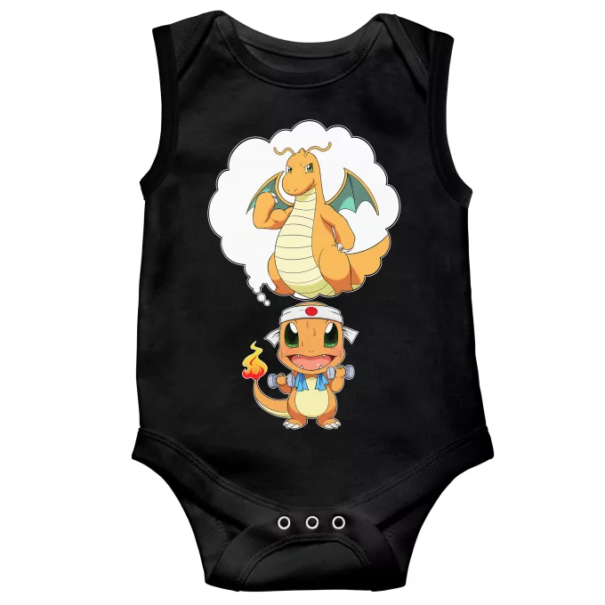 Body bébé sans manches Parodie Pokémon Quand tu rêve de devenir un Colosse...