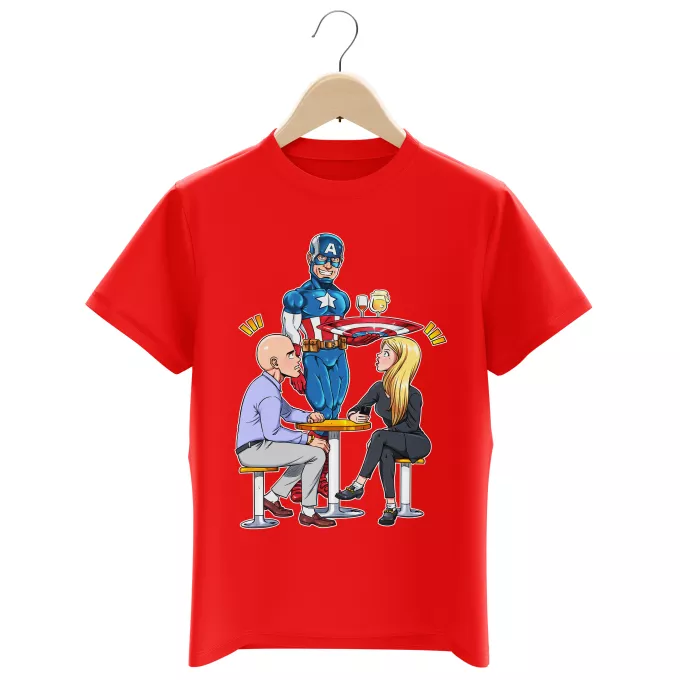 Boys Kids T-shirts Parody of Captain America Steve Rogers aka Captain America