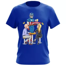 T-shirt Steven Rogers « Waiter America ! » – Parodie Captain America