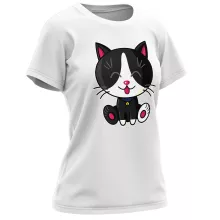 T-shirt Femme « Kawaii Baby Cat (Noir et Blanc) » – Parodie Kawaii Baby Cats