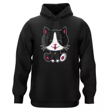Sweat à capuche « Kawaii Baby Cat (Noir et Blanc) » – Parodie Kawaii Baby Cats