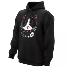 Sweat à capuche « Kawaii Baby Cat (Noir et Blanc) » – Parodie Kawaii Baby Cats