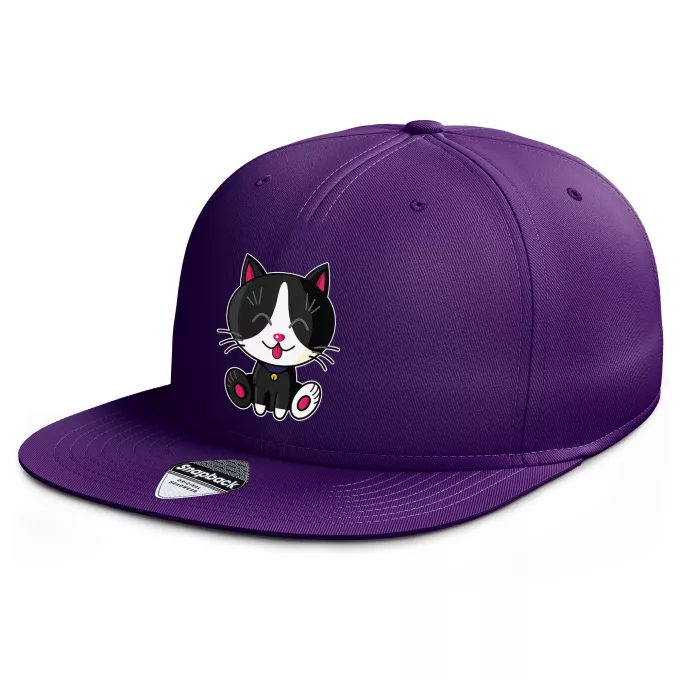 Casquette Rap Snapback Parodie Kawaii Baby Cats Kawaii Baby Cat (Noir et Blanc)