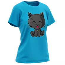 T-shirt Femme « Kawaii Baby Cat (Bleu) » – Parodie Kawaii Baby Cats