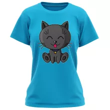 T-shirt Femme « Kawaii Baby Cat (Bleu) » – Parodie Kawaii Baby Cats
