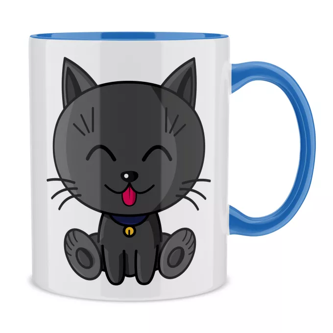 Mugs Parodie Kawaii Baby Cats Kawaii Baby Cat (Bleu)