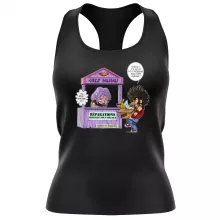 Débardeur Femme Seiya « Réparations Tous Métaux ! » – Parodie Saint Seiya