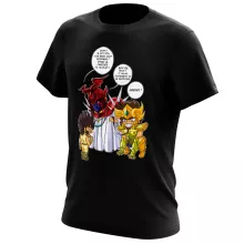 T-shirt Aiolia « Un gros chat sauvage en laisse ! » – Parodie Saint Seiya