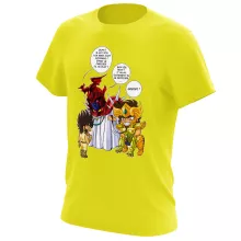 T-shirt Aiolia « Un gros chat sauvage en laisse ! » – Parodie Saint Seiya