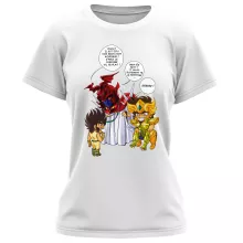 T-shirt Femme Aiolia « Un gros chat sauvage en laisse ! » – Parodie Saint Seiya