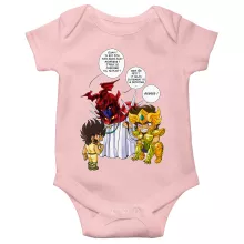 Body bébé (Filles) Aiolia « Un gros chat sauvage en laisse ! » – Parodie Saint Seiya