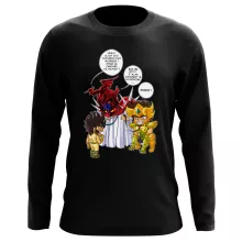 T-Shirt à manches longues Aiolia « Un gros chat sauvage en laisse ! » – Parodie Saint Seiya