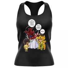 Débardeur Femme Aiolia « Un gros chat sauvage en laisse ! » – Parodie Saint Seiya