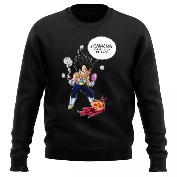 Pulls Parodie Dragon Ball Z - DBZ Astuce pour se coiffer le matin ! - Végéta