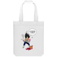 totebag Végéta « Astuce pour se coiffer le matin ! » – Parodie Dragon Ball Z