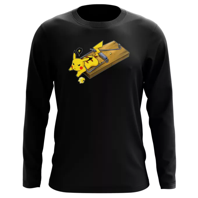 Camisetas de manga larga Parodia Pokémon Pikachu