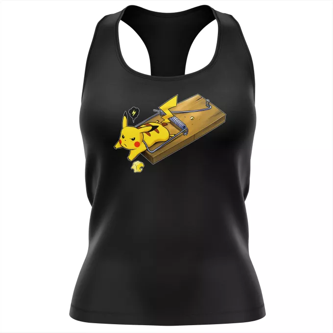 Camiseta Mujer sin mangas Parodia Pokémon Pikachu