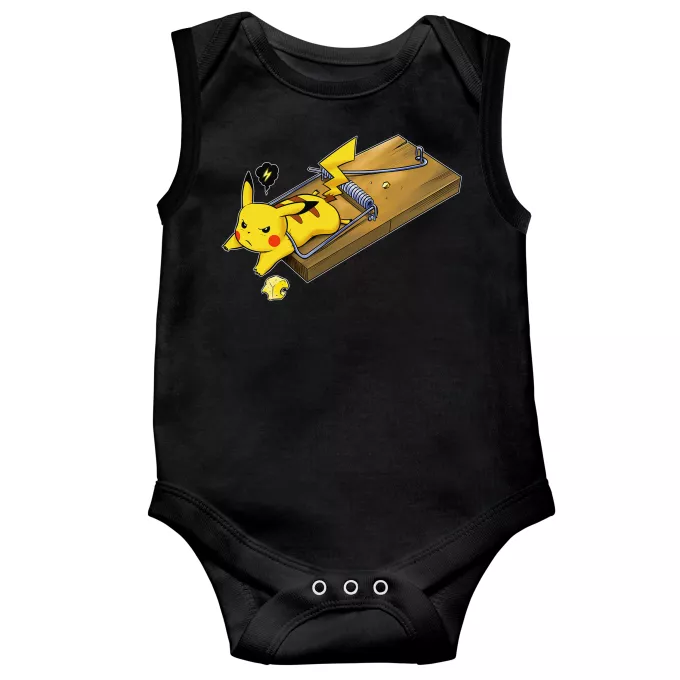 Body de bebé sin mangas Parodia Pokémon Pikachu