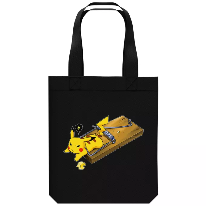 Bolsa (Tote Bag) de algodón orgánico Parodia Pokémon Pikachu