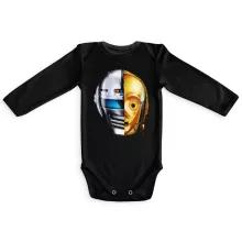 C-3PO Baby Body långa ärmar “C-3PO och Space Sheriff Gavan” – Parodi Stjärnornas krig