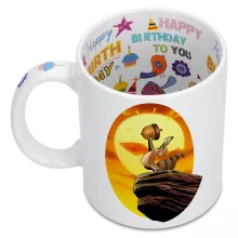 Taza El Rey León “El Rey León y Scrat” – Parodia de La edad de hielo