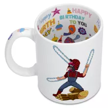 Denji Mug “Woodcutter Man...” – Chainsaw Man parody