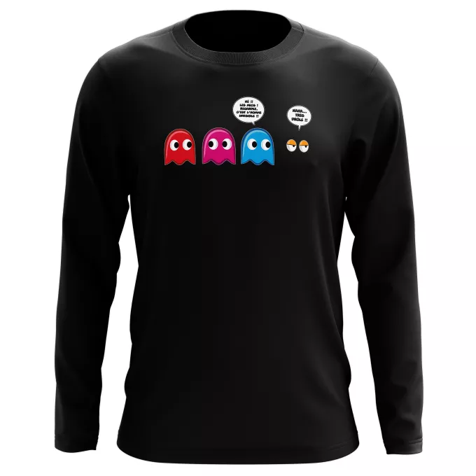 T-Shirts manches longues Parodie Pacman Le Fant - Homme invisible !