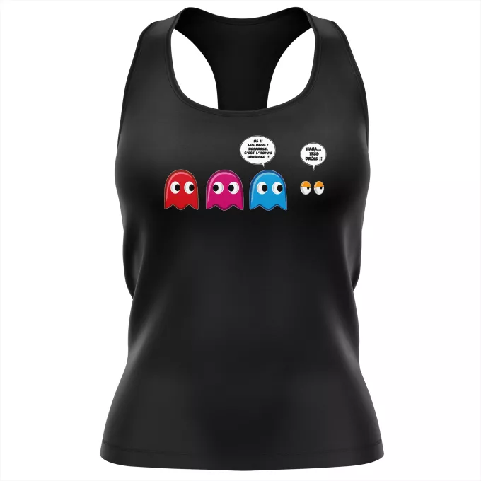 Débardeur Femme Parodie Pacman Le Fant - Homme invisible !