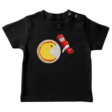 T-shirt bébé « La pizza du Gamer ! » – Parodie Pacman