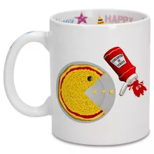 Mug « La pizza du Gamer ! » – Parodie Pacman