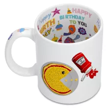 Mug « La pizza du Gamer ! » – Parodie Pacman