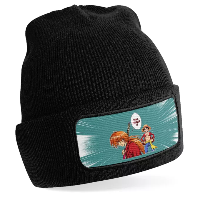 Bonnet Parodie One Piece L'élève dépasse le Maître... - Kenshin, Luffy, Kenshin Himura, Rurouni Kenshin, Monkey D Luffy, Mugiwara no Luffy