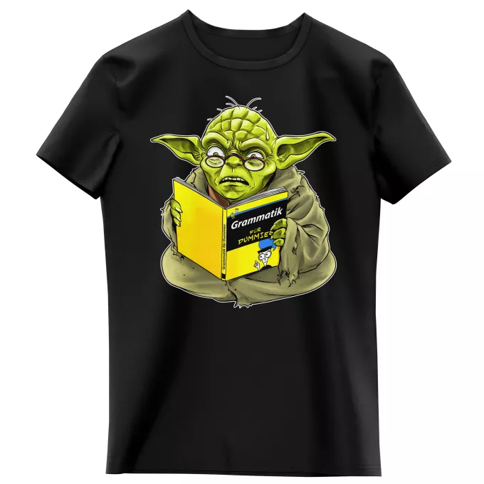 Mädchen Kinder T-Shirts Parodie auf Star Wars Yoda - Grammatik für Dummies