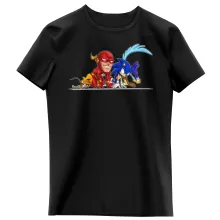 Camiseta Niña “Flash y Speedy Gonzales y Sonic y el Correcaminos” – Parodia de Flash