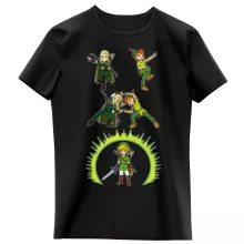 T-shirts crianças raparigas Link “Link e Legolas” – Zelda de parodia
