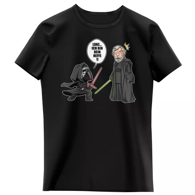 Mädchen Kinder T-Shirts Parodie auf Star Wars Kylo Ren und Luke Skywalker