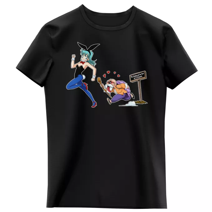 Girls Kids T-shirts Parody of Dragon Ball Master Roshi and Bulma