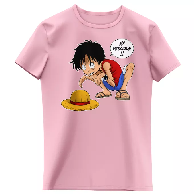 Girls Kids T-shirts Parody of One Piece Luffy and Gollum - My Precious