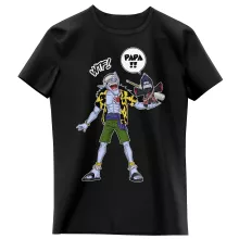 T-shirt Enfant Fille Arlong « Papa... WTF !! » – Parodie Naruto