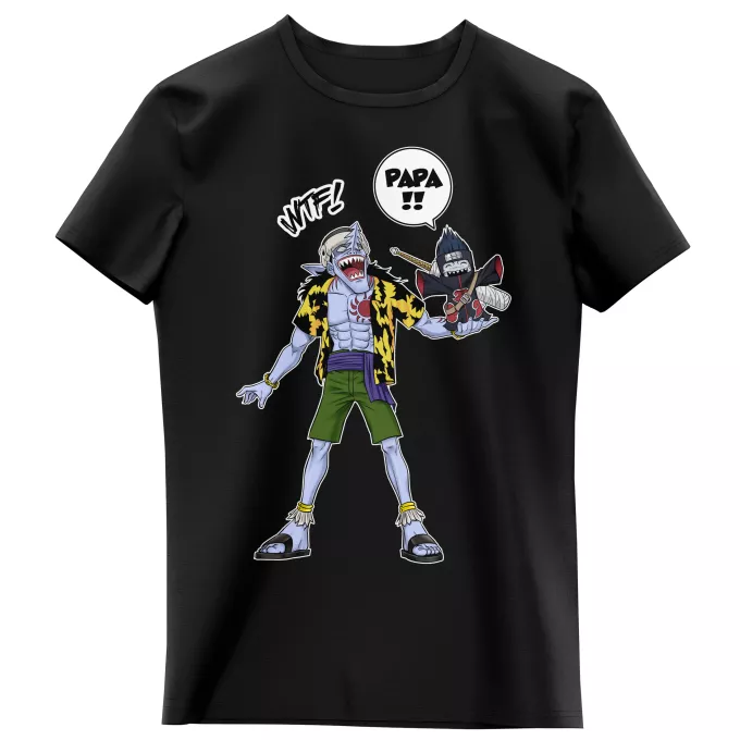 T-shirts Enfants Filles Parodie Naruto Papa... WTF !! - Arlong, Kisame