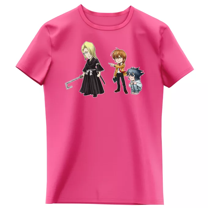 Mädchen Kinder T-Shirts Parodie auf Bleach L, Lignt Yagami und Kira