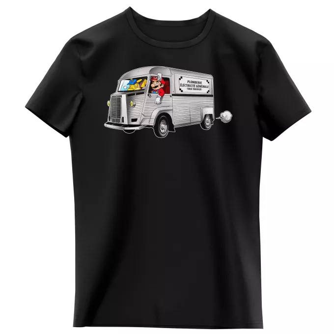T-shirts Enfants Filles Parodie Pokémon Une reconversion réussie... :) - Pikachu, Mario