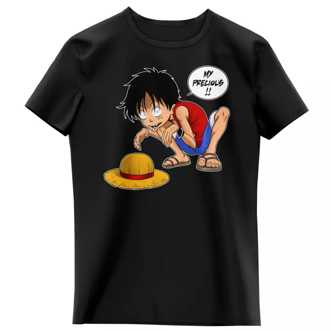 Girls Kids T-shirts Parody of One Piece Luffy and Gollum - My Precious