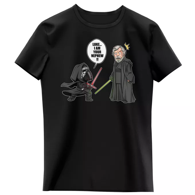 Girls Kids T-shirts Parody of Star Wars Kylo Ren And Luke Skywalker