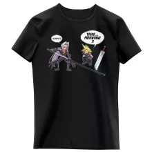 T-shirt Enfant Fille Clad « Prétentieux !! » – Parodie Final Fantasy VII