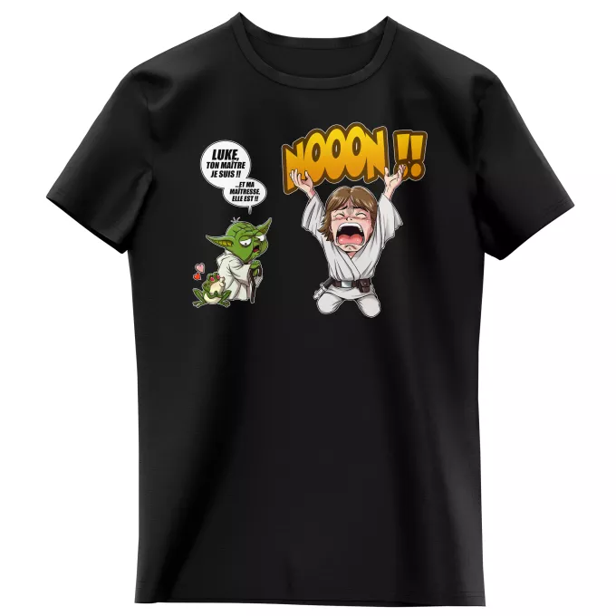 T-shirts Enfants Filles Parodie Star Wars Luke Life Episode IV : le Maître... - Yoda, Luke Skywalker