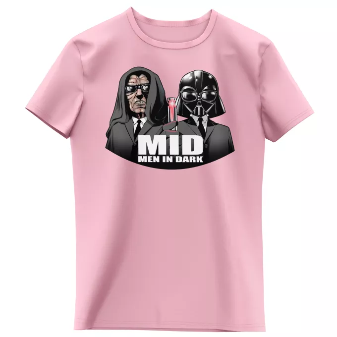 T-shirts crianças raparigas Paródia Guerra das Estrelas Darth Vader e Palpatine X MIB: Homens de Negro