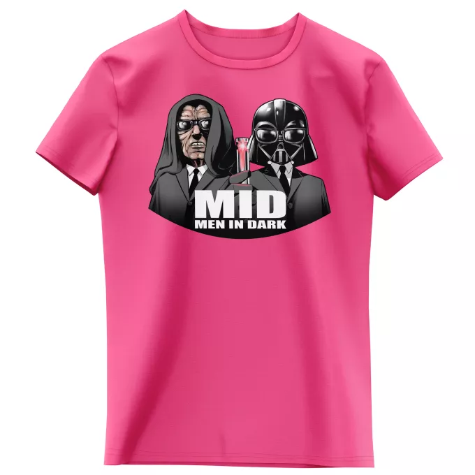 Camisetas Niñas Parodia Star Wars Dark Vader, Dark Sidious X MIB: Hombres de negro