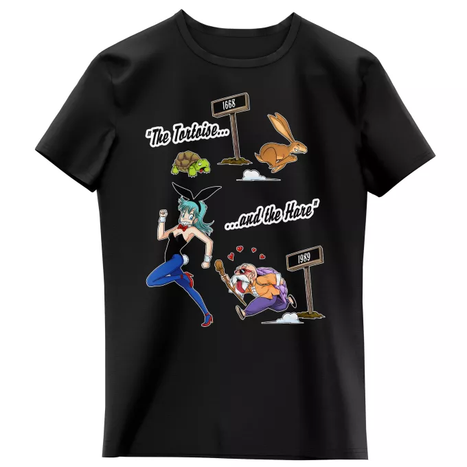 Girls Kids T-shirts Parody of Dragon Ball Kame Sennin and Bulma